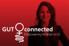 Eine junge Frau lächelt in die Kamera, daneben das Logo von GUT Connected